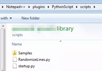 Notepad ++ 플러그인 관리자로 Python Script Plugin 설치 : scripts 폴더에 새로운 Python 스크립트를 추가하십시오.