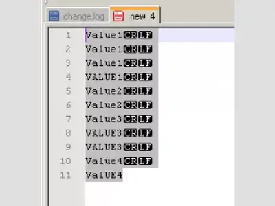 Notisblokk ++ fjern dupliserte linjer og sorter : Fig 3: Notisblokk ++ velg data