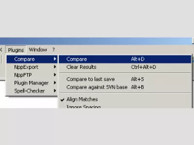 Notepad ++ elimina las líneas duplicadas y ordena : Fig 8: SENotepad ++ compare archivos