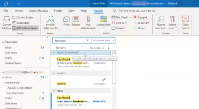 Outlook găsi folderul de e-mail în câțiva pași simpli : Găsiți folderul e-mail Outlook este activat folosind caseta de căutare