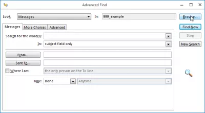 Outlook ค้นหาโฟลเดอร์อีเมลในไม่กี่ขั้นตอนง่ายๆ : เรียกค้นโฟลเดอร์จากการค้นหาขั้นสูงของอีเมล