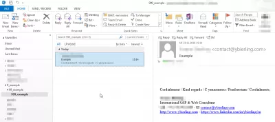 Outlook намери папка с имейл в няколко лесни стъпки : Папката и нейното съдържание са намерени в главния прозорец