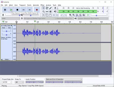 How to record voice on Windows 10 easily with Audacity? : Play Audacity voice recording