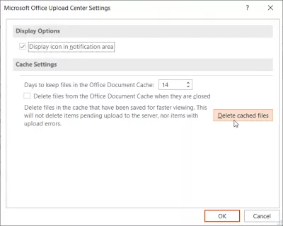 Sharepoint çalışma kitabını açamadı : Sorunu çözmek için Office Upload Center önbellek dosyalarını silmek