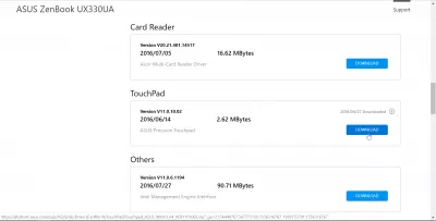 Bagaimana cara mengatasi touchpad yang dinonaktifkan laptop ASUS? : Halaman pengunduhan driver Asus