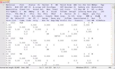 Podijelite tekstualnu datoteku na mreži za notepad ++ sa HTML5 : (Slika 1) Datoteka u Split: SAP Marc Datoteka koja se izvozi kao tekst, prevelika za rukovanje