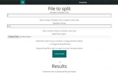 Split A Text File Online For Notepad++ With HTML5 : Text File splitting application by YB DIGITAL