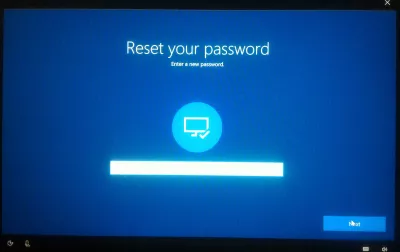 Glemt Windows 10 Adgangskode? Sådan Åbner Du Det : Windows 10 Reset Password Screen