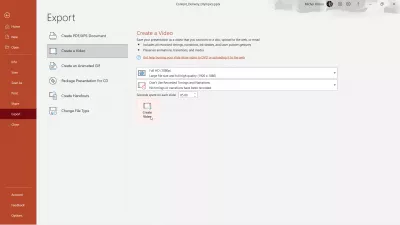 Jak Bezpłatnie Nagrywać Ekran Systemu Windows Za Pomocą Programu Powerpoint? : Eksportowanie programu PowerPoint do wideo z muzyką odtwarzaną w tle