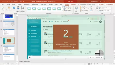 How To Screen Record Windows For Free With Powerpoint? : Video recorded with PowerPoint inserted into a PowerPoint slide