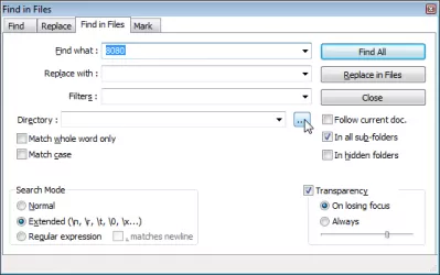 使用Notepad ++在Windows文件和文件夹中搜索文本 : 打开目录浏览