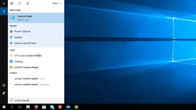 הוסף מצב שינה ל- Windows 10 : מצא את לוח הבקרה בחיפוש Windows