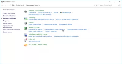 Ajouter Hibernate à Windows 10 : Trouver le menu Change what power buttons