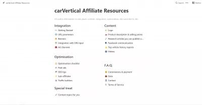 CarVertical Automotive Affiliate Program Review : Carvertiska affiliate-resurser: