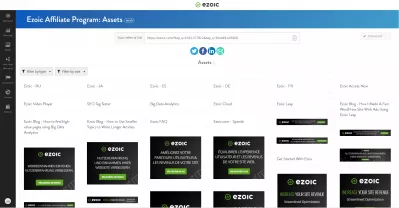 EZOIC Afiliat: Revisió del programa d'afiliació : Enllaços i banners per promoure la plataforma Ezoic a altres editors