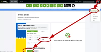 Napravite web stranicu: Pridružite se 10 -postotnoj zalogu s Ezoic portalom za donaciju