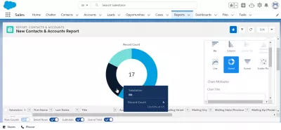 Quickly add a chart to report in SalesForce Ligthning : Donut chart generated in SalesForce