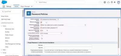 How to easily change or reset user password with SalesForce password policies? : Forget password and locked account assistance custom message