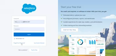 How to easily change or reset user password with SalesForce password policies? : Forgot your password on SalesForce login page