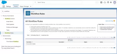 How to create a workflow in SalesForce? : Create new workflow rule button