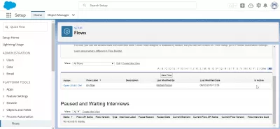 SalesForce: How to activate a flow in the SalesForce flow builder? : Is flow active button in setup