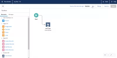 SalesForce: How to activate a flow in the SalesForce flow builder? : Run a SalesForce flow in flow builder