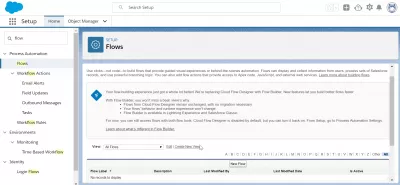 SalesForce: How to activate a flow in the SalesForce flow builder? : Create new view link