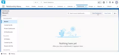 How to create a dashboard in SalesForce Lightning? : New dashboard button