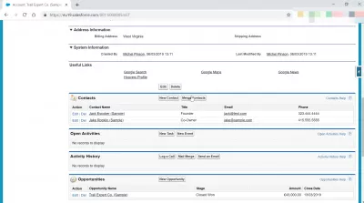 How to merge contacts in SalesForce Classic? : Merge contacts options in account details