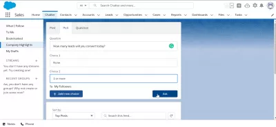 Salesforce Lightning: How to Use Chatter (and Why) : Adding a poll in a Chatter message