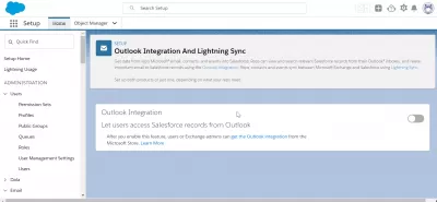 Kako riješiti SalesForce ne prikazuje se u programu Outlook? : * Setforce WorldForce * za Izgledi integracija onemogućena gumb