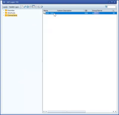 Fügen Sie den Server in SAP GUI 740 in drei einfachen Schritten hinzu : SAP GUI Version 740 mit neu definiertem Anwendungsserver