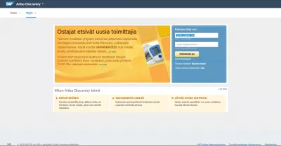 SAP Ariba: mengubah bahasa antarmuka menjadi mudah : Antarmuka SAP Penemuan Ariba dalam bahasa Finlandia