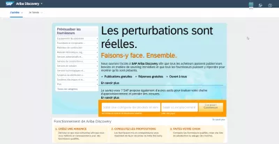SAP Ariba: mengubah bahasa antarmuka menjadi mudah : Antarmuka SAP Ariba dalam bahasa Prancis di Google Chrome