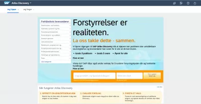 SAP Ariba: mengubah bahasa antarmuka menjadi mudah : Antarmuka SAP Ariba dalam bahasa Norwegia