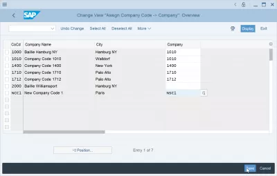 Assign company code to company in SAP FICO : Entering company number