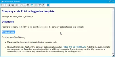 FINS_ACDOC_CUST209 公司代码被标记为模板 : Error description for FINS_ACDOC_CUST209 公司代码被标记为模板