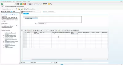 Come creare una richiesta di acquisto in SAP utilizzando ME51N : Crea schermata principale richiesta di acquisto