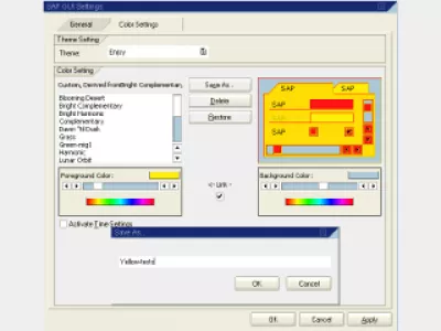 How to change color in SAP GUI : Fig 5 : SAP Save as 