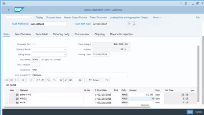 How to create sales order in SAP S/4 HANA : Entering sales order product amount and currency