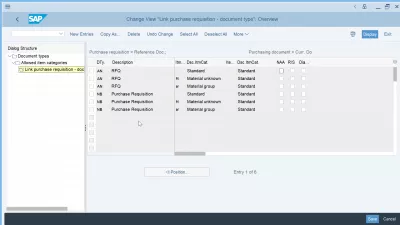 Risolvi errore SAP RFQ ME013 Tipo di documento non consentito con doc. categoria : Modifica richiesta di acquisto collegamento vista - panoramica del tipo di documento