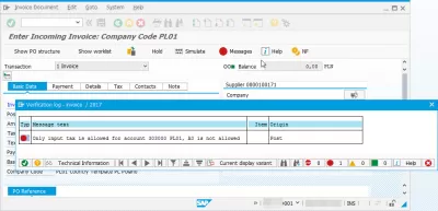 How To Solve SAP Error Only Input Tax Is Allowed For Account During Invoice Creation