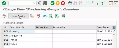 Purchasing group in SAP : SAP purchasing group tcode OME4
