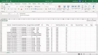 SAP Excel Cədvəlinə Necə Ixrac Ediləcək? : SAP cədvəlindən nəhəng məlumatları necə yükləmək olar? Excel-də dönüştürülməmiş məlumat ixracatını “|” ayırıcı kimi boru xarakteri ilə açın