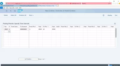 چگونه می توان دوره ارسال در FIORI را با معامله SAP OB52 باز کرد؟ : وارد کردن دوره های ارسال جدید در معاملات FIORI SAP OB52