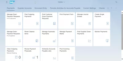 List of SAP S4 HANA FIORI εφαρμογές : Payment SAP S4 HANA FIORI εφαρμογές