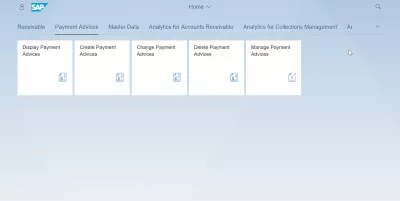 List of SAP S4 HANA FIORI lietotnes : Maksājumu padomi SAP S4 HANA FIORI lietotnes