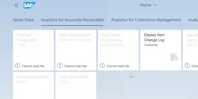List of SAP S4 HANA FIORI lietotnes : Analītika par debitoru SAP S4 HANA FIORI lietotnēm