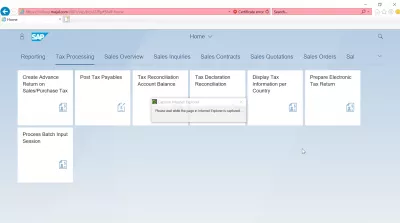 List of تطبيقات SAP S4 HANA FIORI : تطبيقات معالجة الضرائب SAP S4 HANA FIORI