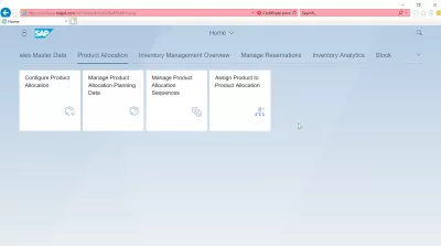 List of „SAP S4 HANA FIORI“ programos : Produktų paskirstymas SAP S4 HANA FIORI programos
